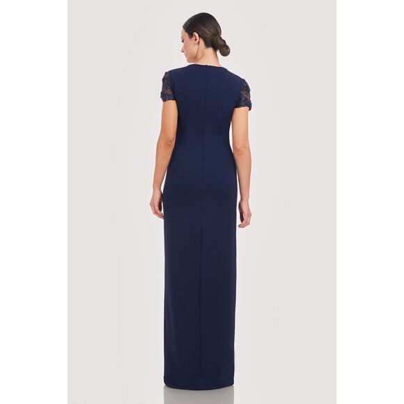 NWT JS Collections Women's Laney Soutache Yoke Gown in Navy Size 6 - Picture 5 of 16